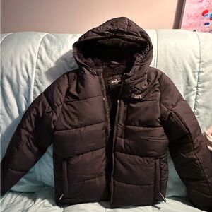 Eddie Bauer Kids Black Hooded Puffer Jacket
